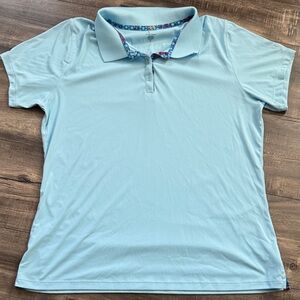LPGA Light Blue womens Polo Shirt with size XL